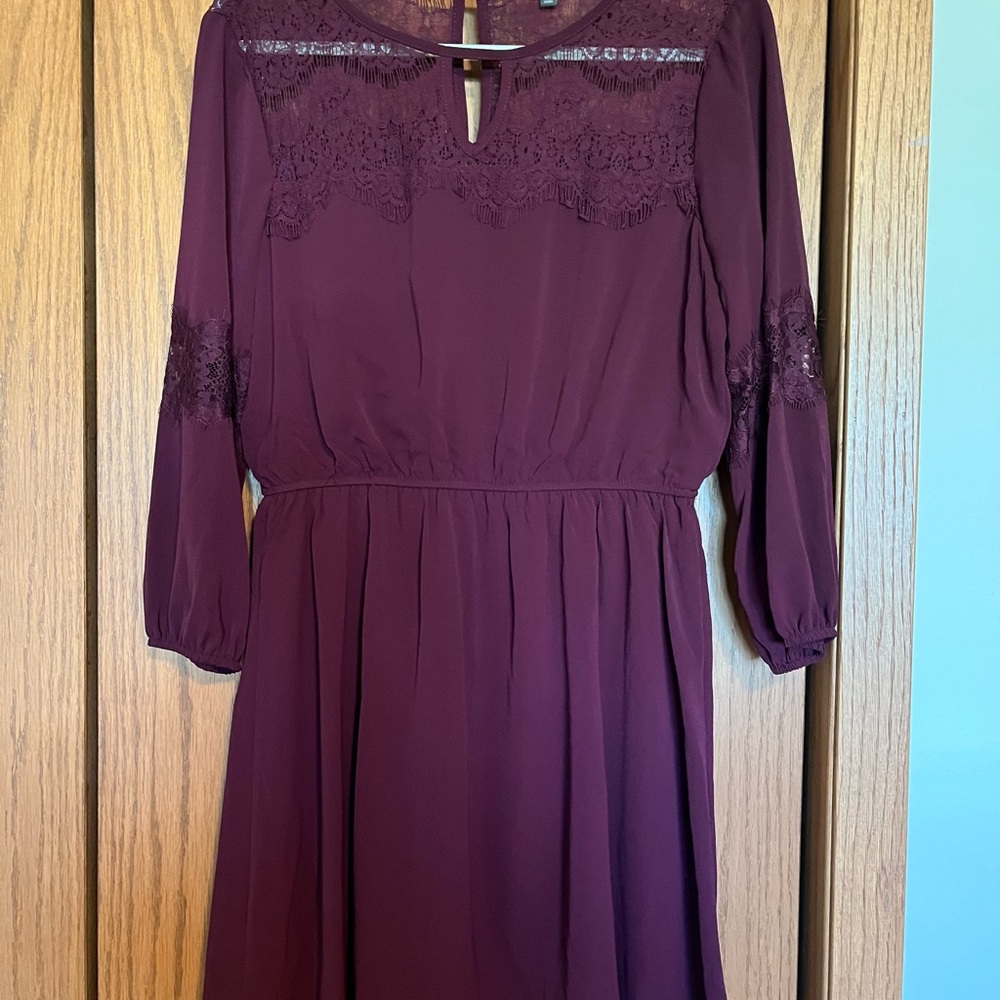 Elegant Purple Lace Dress